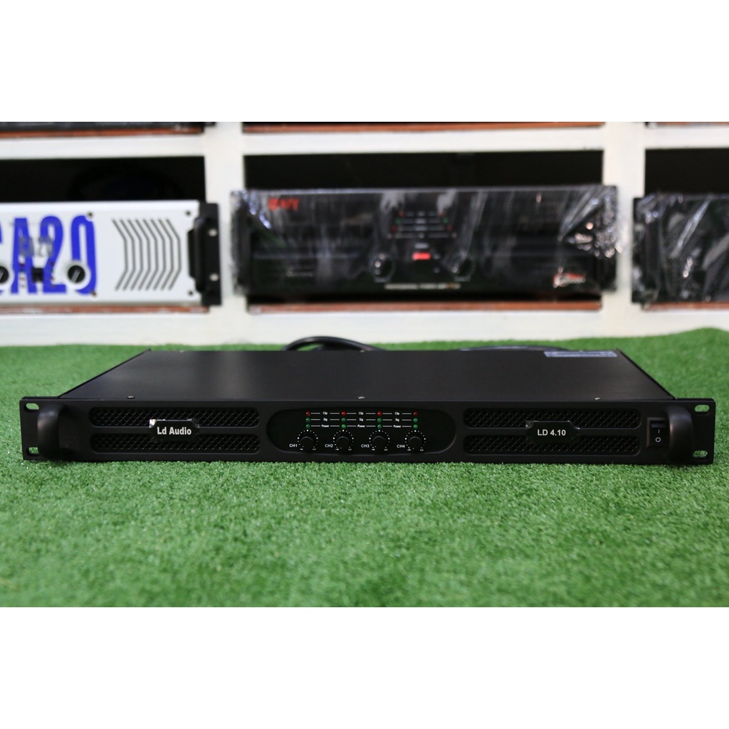 เพาเวอร์แอมป์ 1U 4CH Ld Audio รุ่น LD-4.10 น้ำหนักเบาแรง 4x1650W@4Ohm