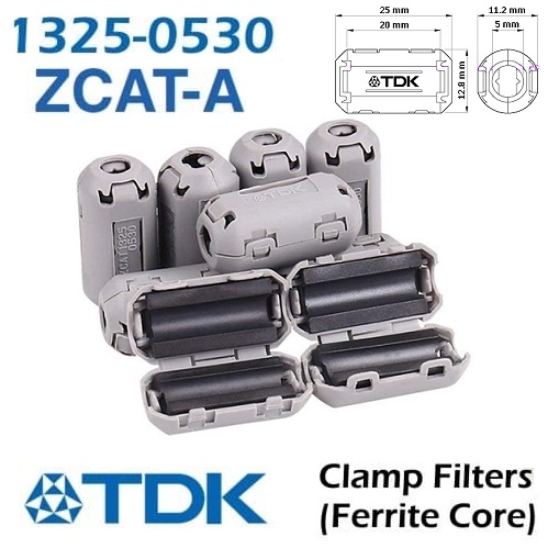 แม่เหล็ก TDK ZCAT 1325 0530A Ferrite สําหรับการใช้ Saver 1325-0530 คอยล์หัวฉีดเสียง Ferrite Core Cla