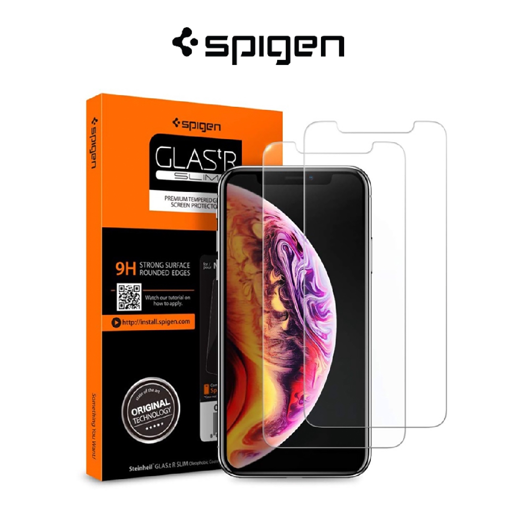 ฟิล์มกันรอยหน้าจอ Spigen Slim HD สําหรับ iPhone 11 Pro/XS (2 แพ็ค)