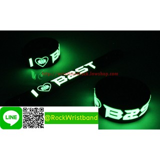 B2ST ขายริสแบนด์เรืองแสง บีสต์ B2T81GA Wristband สายรัดข้อมือวงร็อค