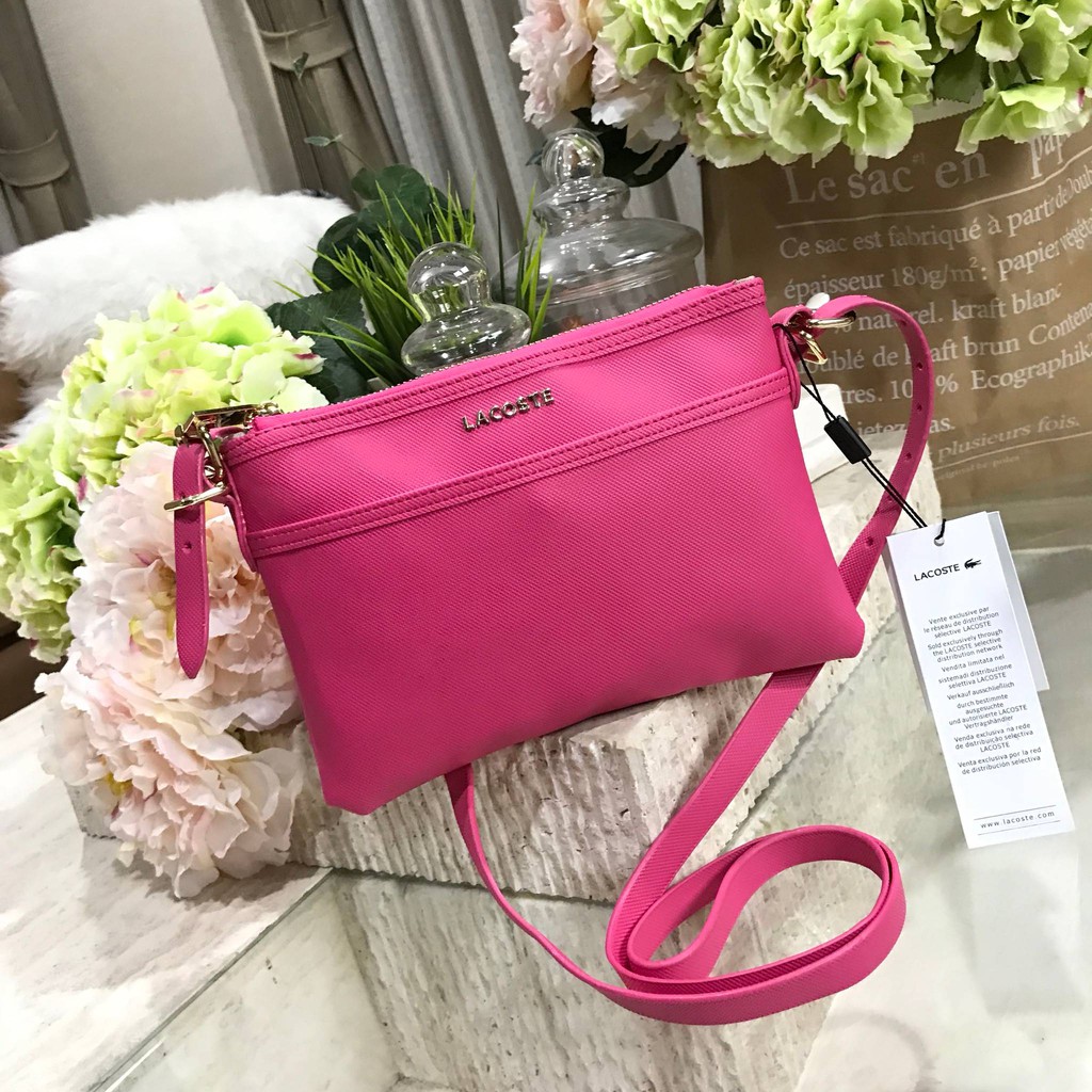 lacoste flat crossbody bag