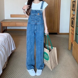 Many Jeans Overalls เอี๊ยมกางเกงยีนส์ขายาวทรงหลวม