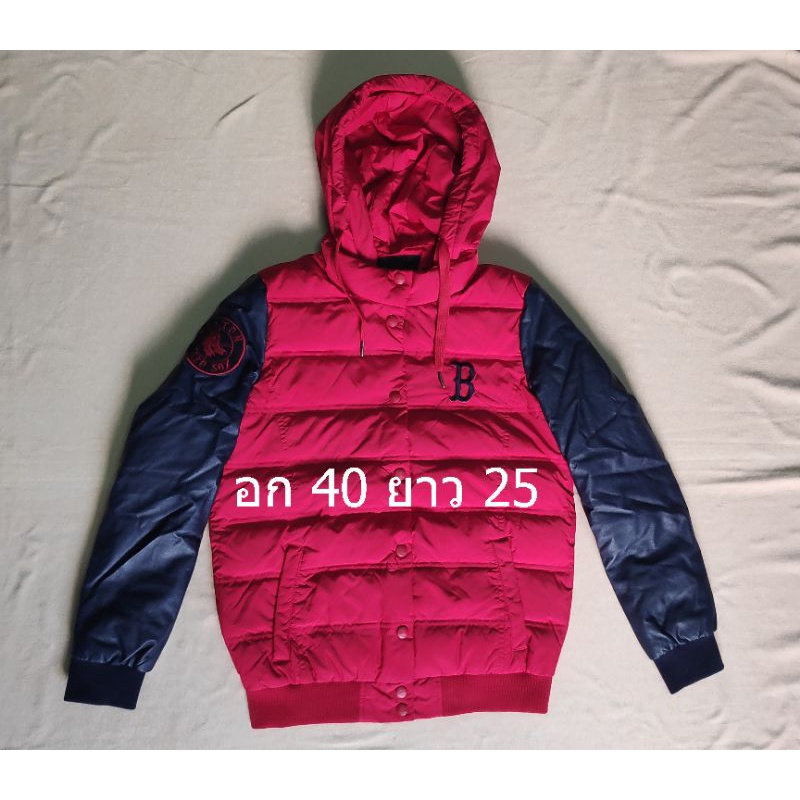 เสื้อกันหนาว MLB สีแดง มือสอง