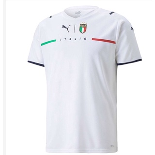 เสื้อกีฬาแขนสั้น ลายทีมชาติฟุตบอล Italy Jersi Fans Version 2122 AAA+ ชุดเยือน สีขาว คุณภาพสูง ไซซ์ S-2XL