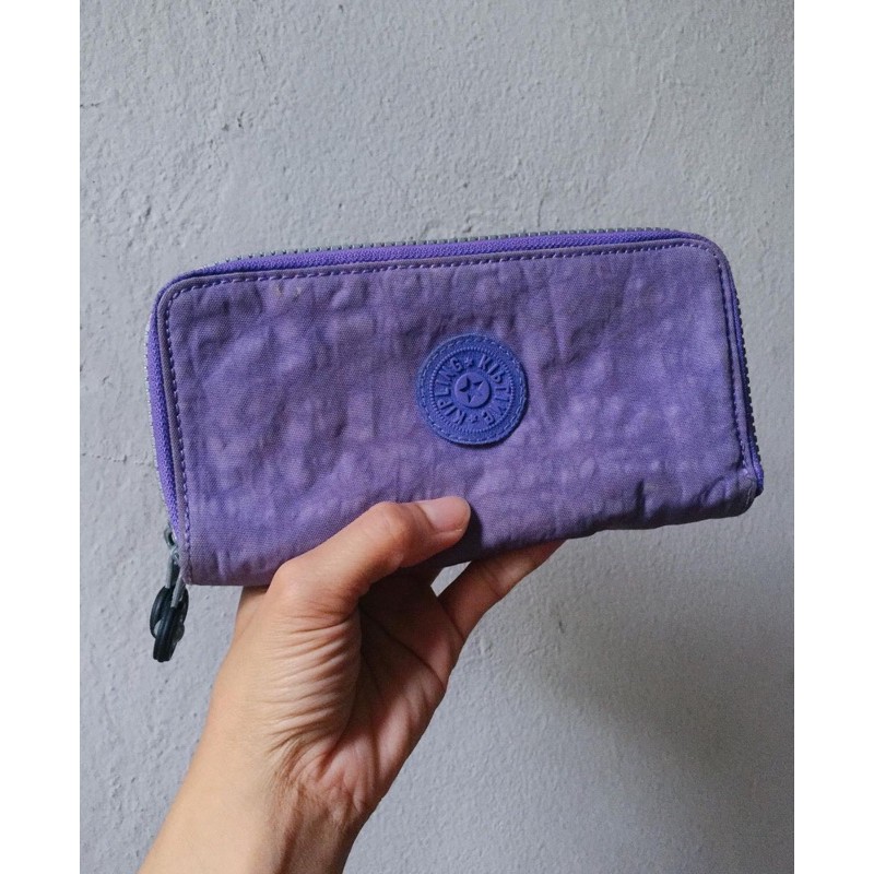 USED (มือสอง) 💜 Kipling wallet กระเป๋าสตางค์ใบยาว 2 ซิป ของแท้💯