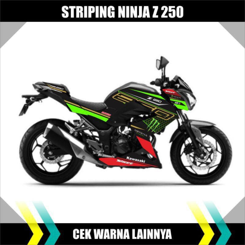 สติ๊กเกอร์แถบ NINJA Z 250 / สติ๊กเกอร์ NINJA Z 250 / KAWASAKI NINJA Z 250 การเปลี่ยนแปลง