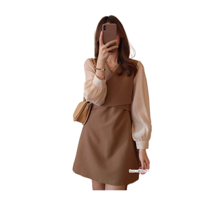 โปรโมชั่น : ชุดเดรสคอวี แขนยาว เหมาะใส่ในฤดูใบไม้ร่วง สำหรับผู้หญิง
