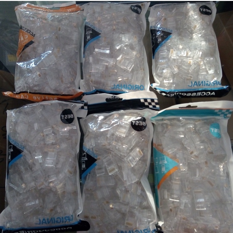 ขั้วต่อ rj45 rj-45 เนื้อหา 100