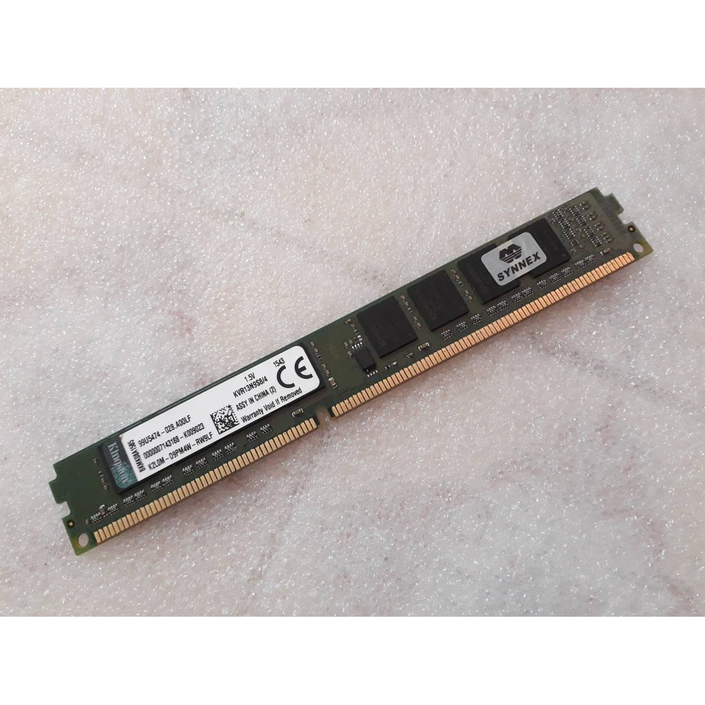 Ram Kingston ddr3 bus1333/4G แบบ 8 ชิป KVR13N9S8/4 ตัวเตี้ย สำหรับ PC