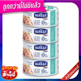 นอติลุส ไลท์ ทูน่าสเต๊กในน้ำแร่ 80 กรัม x 4 กระป๋อง Nautilus Lite Tuna Steak in Mineral 80g x 4 Cans