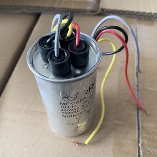 คอนเดนเซอร์ คาปาซิเตอร์ ซัก ปั่นแห้ง 2ค่าบวก กระป๋องเหล็ก 450V. (มีหลายค่า)