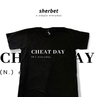 sherbettee|เสื้อยืดลาย cheat day