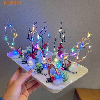 Hubert กิ๊บติดผม รูปกวางคริสต์มาส พร้อมไฟ Led สําหรับผู้หญิง