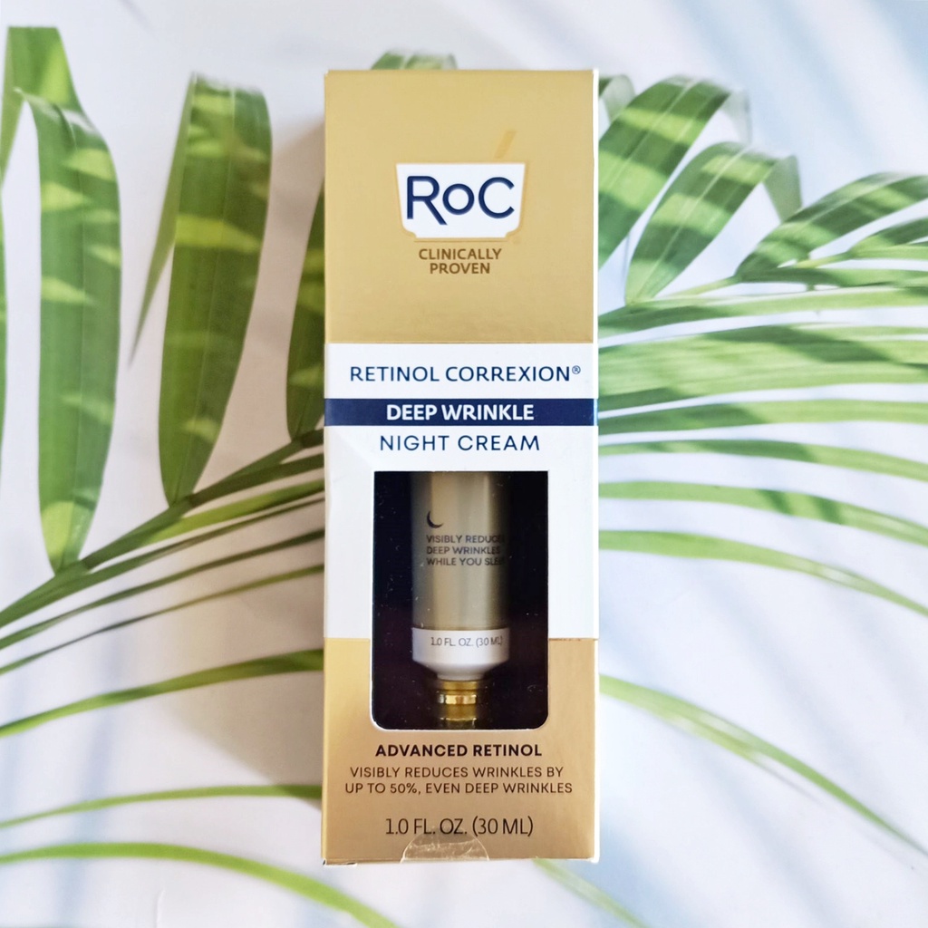 ครีมลดเลือนริ้วรอย สูตรกลางคืน Retinol Correxion Deep Wrinkle Night Cream 30 ml (RoC®) ครีมบำรุงผิวหน้า