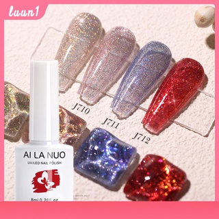 สีเจลกากเพชร Ai La Nuo ยาทาเล็บ ทาง่าย สีชัด ติดทนนาน สีเจลกากเพชร สีเจลออร์แกนิค คุณภาพดี น้ำยาทาเล็บ สีทาเล็บ 8ML Cod