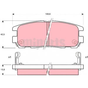Girling ผ้าเบรคหน้า อีซูซุ ISUZU Brand :Girling (Made in RPC) ควบคุมการผลิ 6111879-1/T อะไหล่ISUZU ,