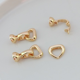 เครื่องประดับหัวเข็มขัด ชุบทอง 14k รูปหัวใจ แฮนด์เมด diy