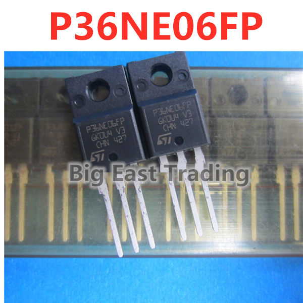 5 ชิ้น STP36NE06FP P36NF06 TO-220F ทรานซิสเตอร์ในสาย 60V 20A รับประกันคุณภาพ