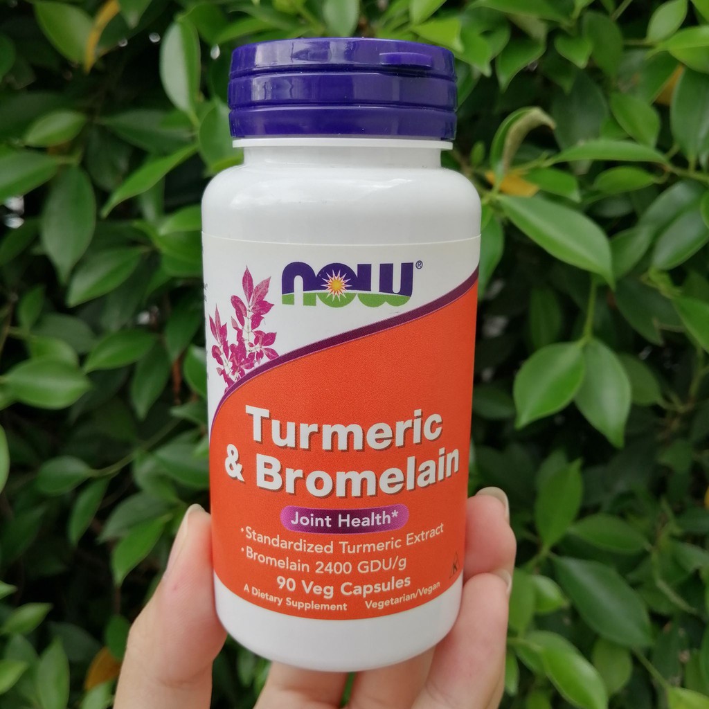 Turmeric & Bromelain 90 Veg Capsules (Now Foods®) Kosher สารสกัดขมิ้นชัน