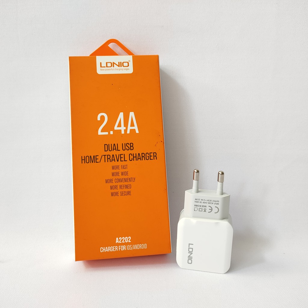 LDNIO Dual USB Home/Travel Charger - A2202