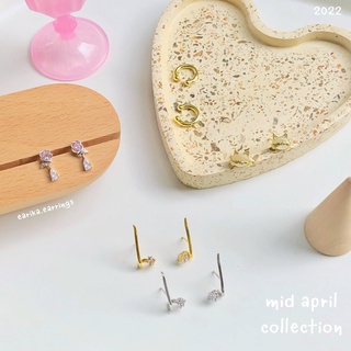 earika.earrings - ต่างหูเงินแท้ S92.5 (เจาะ/หนีบ) เหมาะสำหรับคนแพ้ง่าย - คอลเลคชั่นกลางเดือนเมษายน 2022 (2)