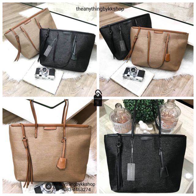 charles & keith textured tote bag