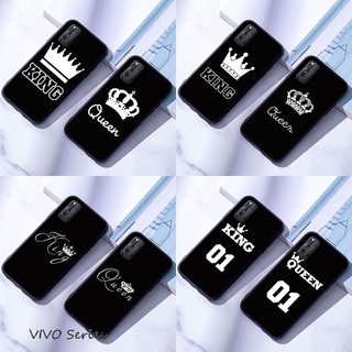 Vivo V15 V17 Pro V19 เคสมือถือแบบซิลิโคน สำหรับ King Queen