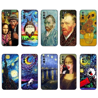 เคสโทรศัพท์มือถือ ซิลิโคนนิ่ม Tpu ลาย Van Gogh สีดํา สําหรับ Motorola Moto G41 G51 5G Moto G31