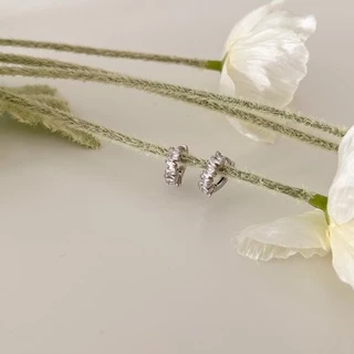 A.piece ต่างหูห่วง [silver 925 post] Bijou one-touch