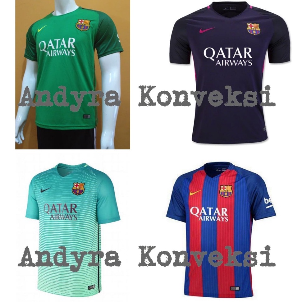 ชุด JERSEY BARCELONA 2016-2017 - PREMIUM PRINTING - ฟรี NAME SET ฟรี