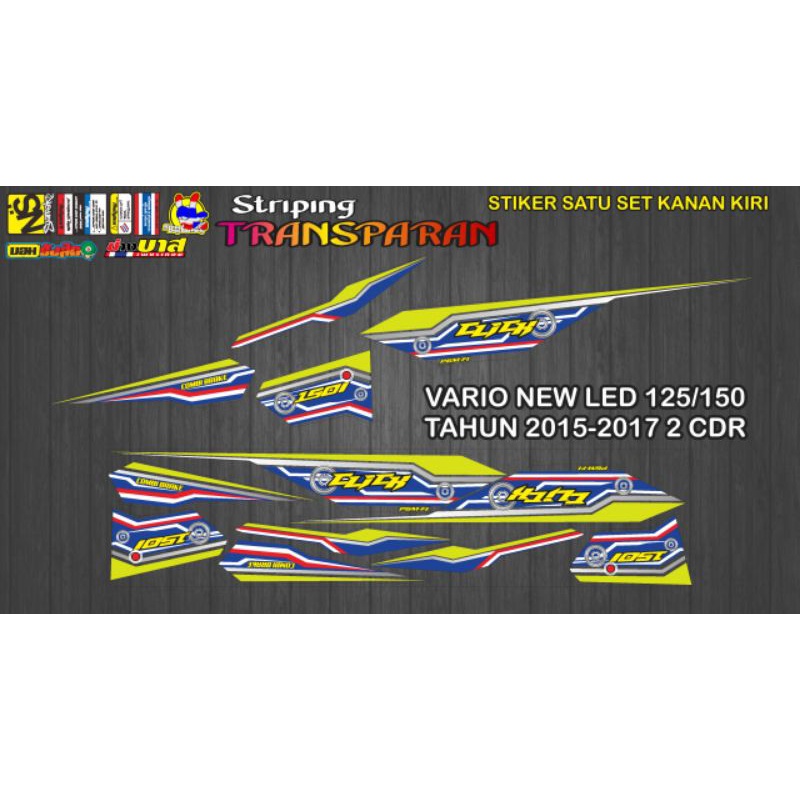 สติกเกอร์โปร่งใสสําหรับ Vario 125/150 รถจักรยานยนต์ body trim 2015-2017 CDR กราฟิก
