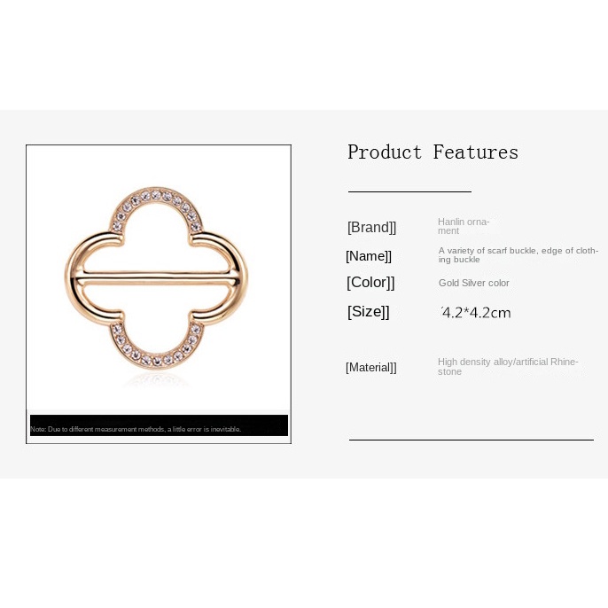 คลิปหัวเข็มขัด ผ้าคลุมศีรษะ ผ้าไหม ใช้ได้สองแบบ แบบสร้างสรรค์ สําหรับผู้หญิง - รูปที่ 6