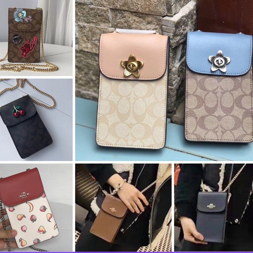 COACH Girls Mobile Phone Bag Mini Crossbody Bag Chain Bag 39955 73448 73486  | Shopee Thailand