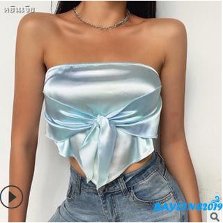 May - เสื้อลําลองถักสําหรับสตรีเซ็กซี่แขนกุดพิมพ์ลาย
