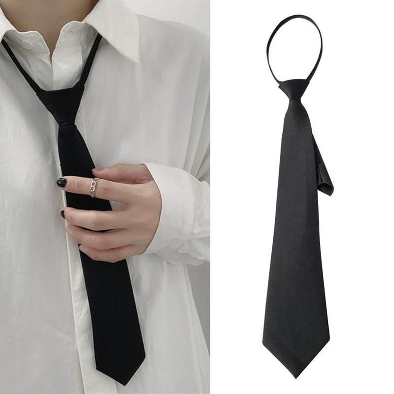 เนคไท เน็คไท สำหรับผู้หญิง Zipper Necktie For Men Women Tie For Boys Girls  Suits 5Cm Solidties Slim Girls Neck Tiie | Shopee Thailand