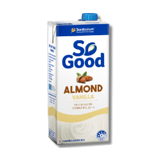 So Good นมอัลมอนด์ รสวานิลลา Almond Milk Vanilla 1 ลิตร (1 กล่อง) [BBF:21Jul23]