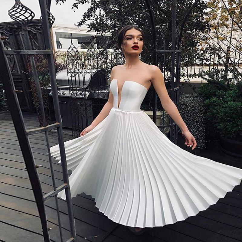 Wedding Bride White Sexy  V Neck Backless Maxi Dress Evening Party Long Dress ชุดเดรสยาวเดรส เดรสผูใหญ่ เดรสผู้หญิง