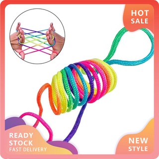 YX-T Kids Rainbow Colour Fumble Finger Thread Rope String Game Developmental Toy