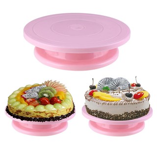 ✧*DIY Cake Plate Rotating Stand Platform Turntable Round Cake Pan Baking Tool[Tru]