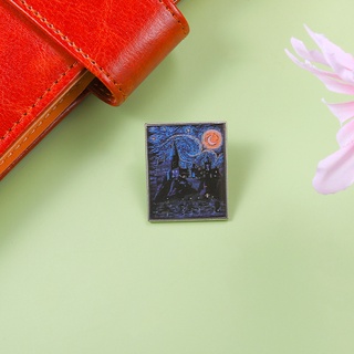 เข็มกลัด รูปภาพวาดสีน้ํามัน Van Gogh Starry Night เครื่องประดับ สําหรับเก็บสะสม ให้เพื่อน