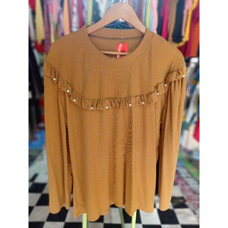 เสื้อปักมุขผ้าร่องเล็กอก44-54ตึง68นิ้ว
