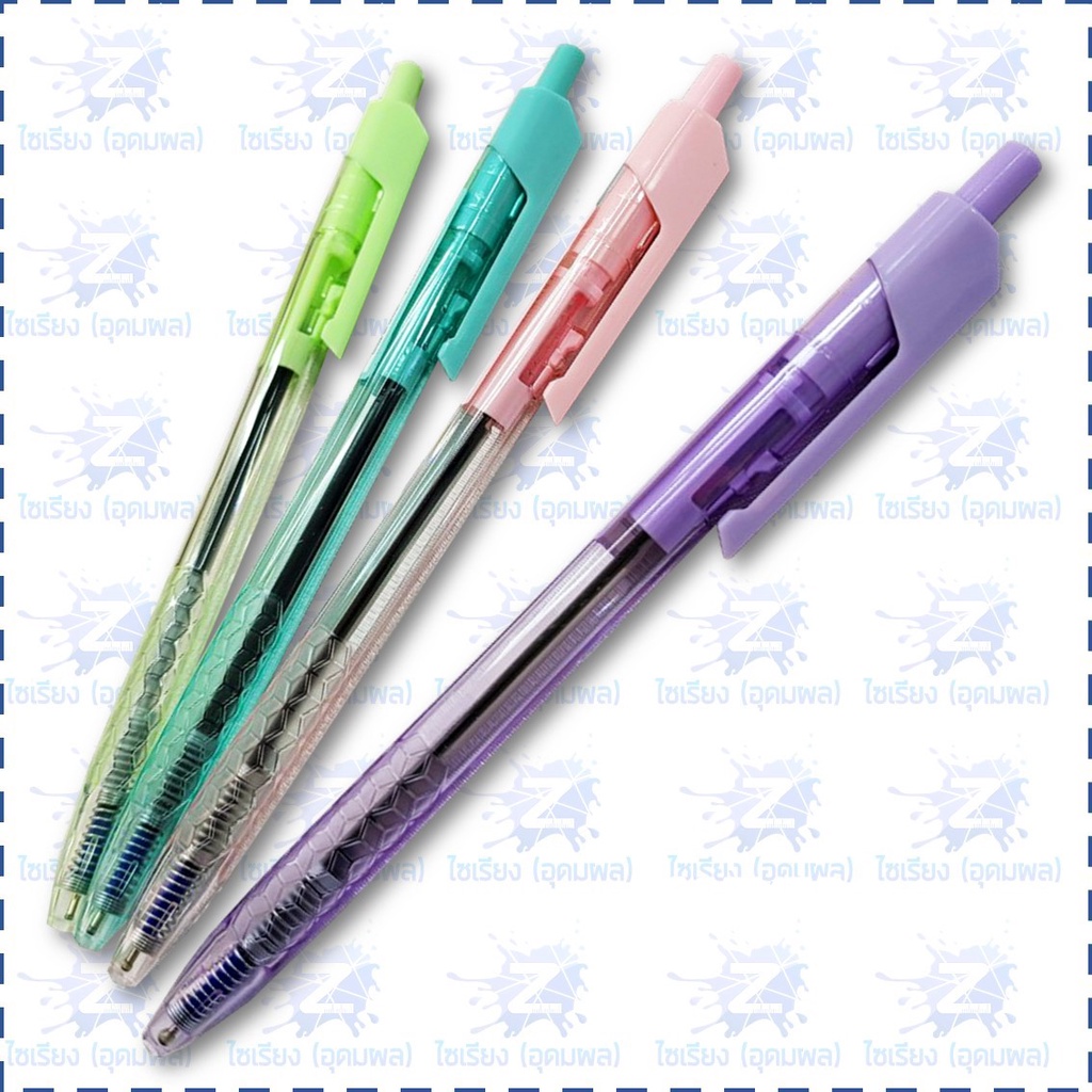 Deli ปากกาลูกลื่น หมึกน้ำเงิน 0.5 Arrow Ball point Pen Q34