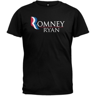 เสื้อยืด พิมพ์ลาย Romney and Ryan สีดํา สําหรับผู้ชาย และผู้ใหญ่