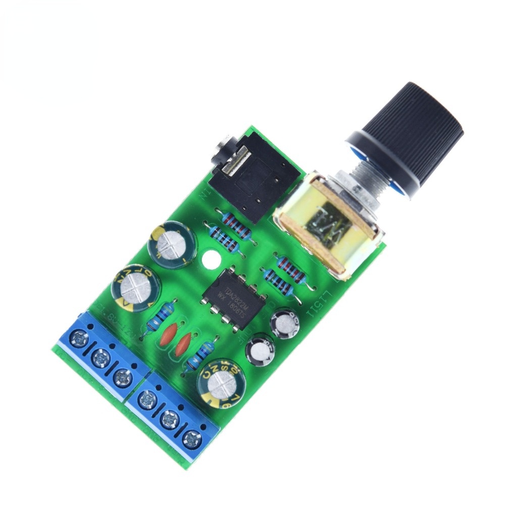 Tda2822m บอร์ดโมดูลขยายเสียงสเตอริโอ 2.0 ช่องสัญญาณคู่ AUX DC 1.8-12V