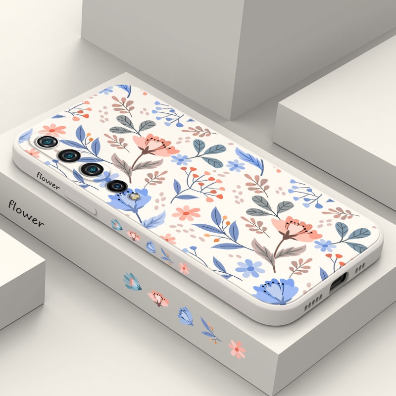 เคสโทรศัพท ์ สําหรับ Xiaomi Mi 10 9 โรแมนติกสวนซิลิโคนเหลวป ้ องกันรอบ ๆ