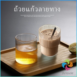 Bensen แก้วไวน์สร้างสรรค์ ถ้วยกาแฟ ถ้วยใสในครัวเรือน สปอตสินค้า glass cup