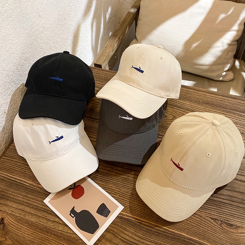 หมวกสีดําปักหมวกแหลม ins Niche Street Wear หญิงเวอร์ชั่นเกาหลีฤดูร้อนบางสไตล์ Breathable Soft Top เบสบอลหมวกชาย