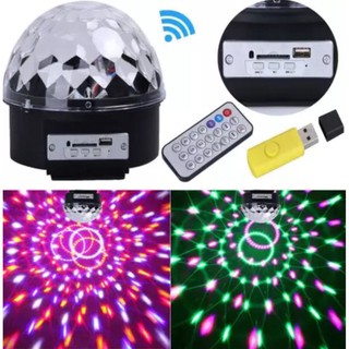 PP ไฟดิสโก้เธค ไฟเธค ไฟปาร์ตี้ พร้อมลำโพง MP3 ไฟเต้นตามจังหวะเพลง MP3 LED Magic Ball Light ของแท้