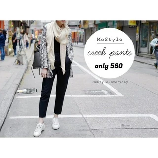 CREEK PANT กางเกงเก้าส่วน ซิปหน้า ขากระบอก กระเป๋าข้าง ผ้าคอตตอนผสมดีชนะเลิศ ทรงสวยมากๆ