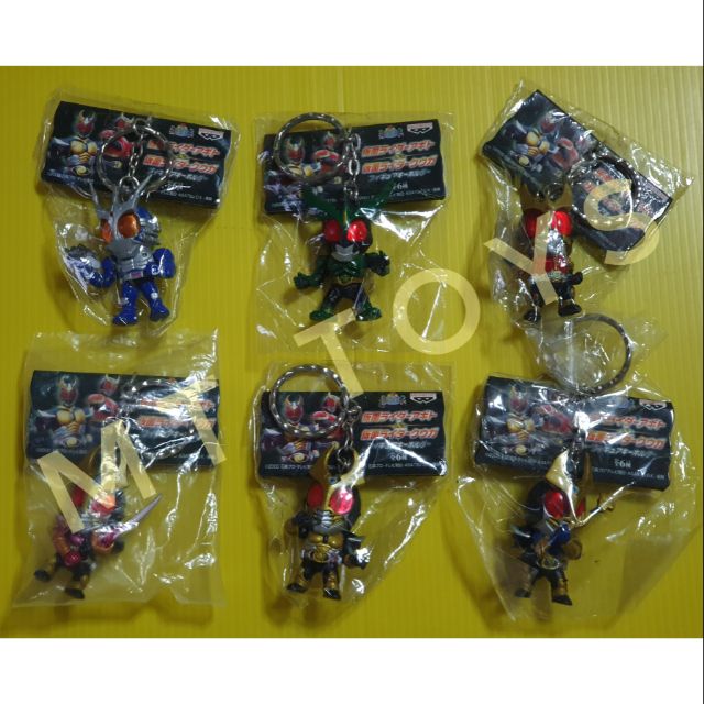 Figure Gashapon พวงกุญแจ Masked Rider ตาสะท้อนแสง ครบชุด 6 แบบ ปี 2000